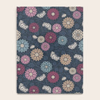 Mums and Vines Floral Burgundy Blues Notebook Gallery Image 4