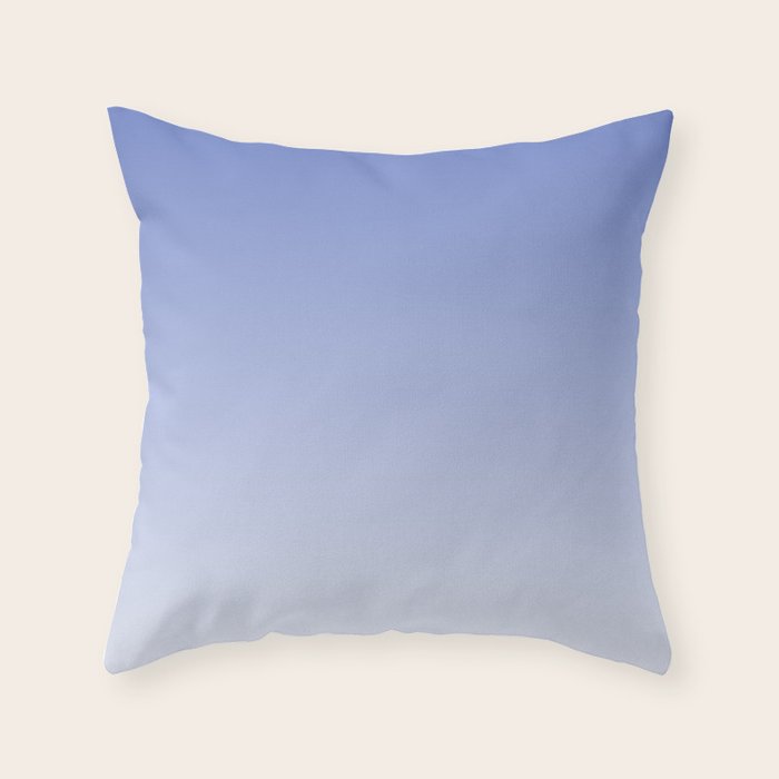Dreamy Blue Lavender Ombre Gradient Throw Pillow Gallery Image 6
