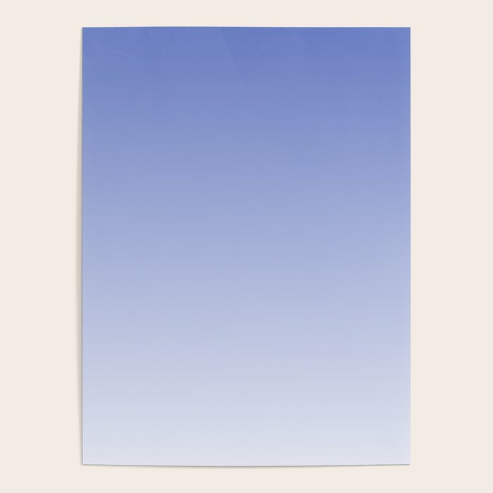 Dreamy Blue Lavender Ombre Gradient Poster Gallery Image 1