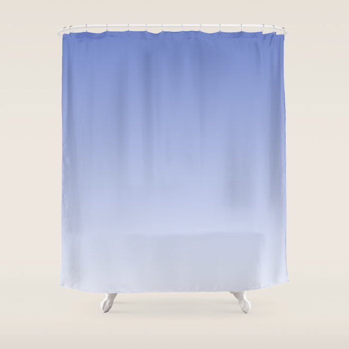 Dreamy Blue Lavender Ombre Gradient Shower Curtain Gallery Image 1