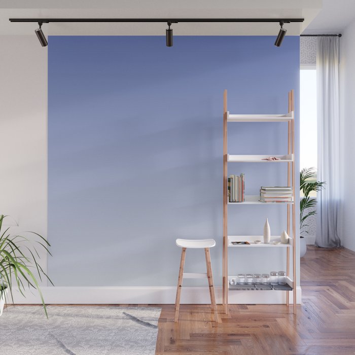 Dreamy Blue Lavender Ombre Gradient Wall Mural Gallery Image 1