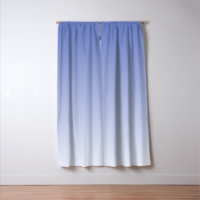 Dreamy Blue Lavender Ombre Gradient Window Curtain Gallery Image 3
