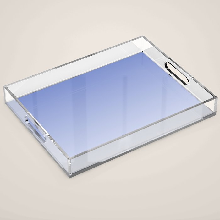 Dreamy Blue Lavender Ombre Gradient Acrylic Tray Gallery Image 1