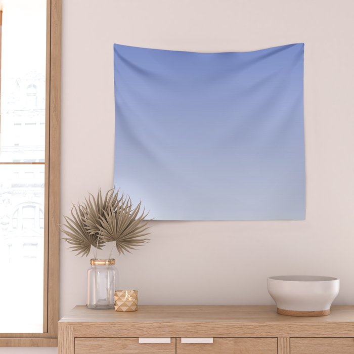 Dreamy Blue Lavender Ombre Gradient Wall Tapestry Gallery Image 2