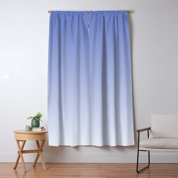 Dreamy Blue Lavender Ombre Gradient Window Curtain Gallery Image 5