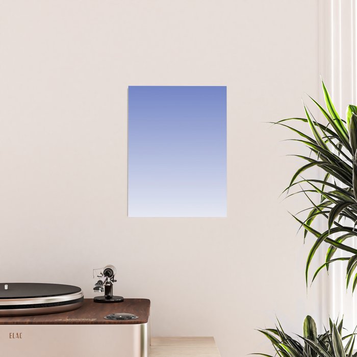Dreamy Blue Lavender Ombre Gradient Poster Gallery Image 2