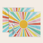 Retro Sunrise 2: 80s Rainbow Edition Placemat Gallery Image 1