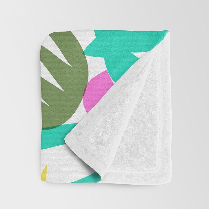 Colorful abstract organic nature shape art pattern Throw Blanket Gallery Image 3