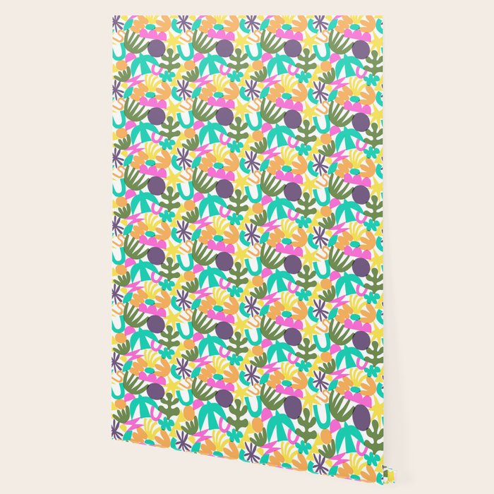 Colorful abstract organic nature shape art pattern Wallpaper Gallery Image 2