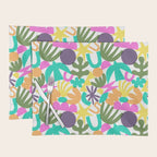 Colorful abstract organic nature shape art pattern Placemat Gallery Image 1