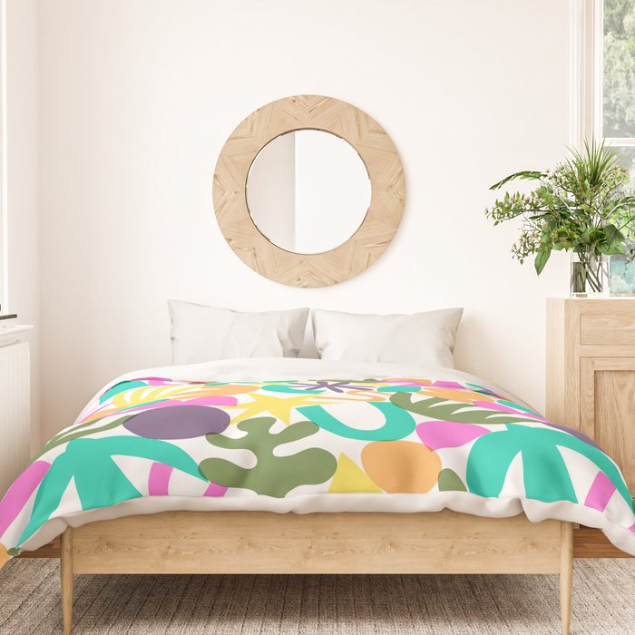 Colorful abstract organic nature shape art pattern Duvet Cover Gallery Image 3