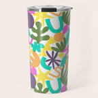 Colorful abstract organic nature shape art pattern Travel Mug Gallery Image 1