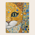 Blue and Gold Klimt Cat with Geometric Patterns Notebook Gallery Image 4