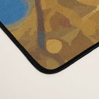 Blue and Gold Klimt Cat with Geometric Patterns Desk Mat Gallery Image 4