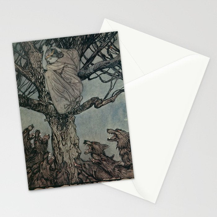 Art by Arthur Rackham for "Irish Fairy Tales," 1920 Stationery Card Gallery Image 2