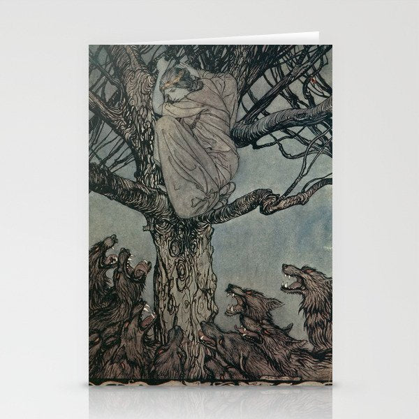 Art by Arthur Rackham for "Irish Fairy Tales," 1920 Stationery Card Gallery Image 1