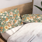 Butterfly Unicorns Frolicking in the Garden - Dark Pillow Sham Gallery Image 2