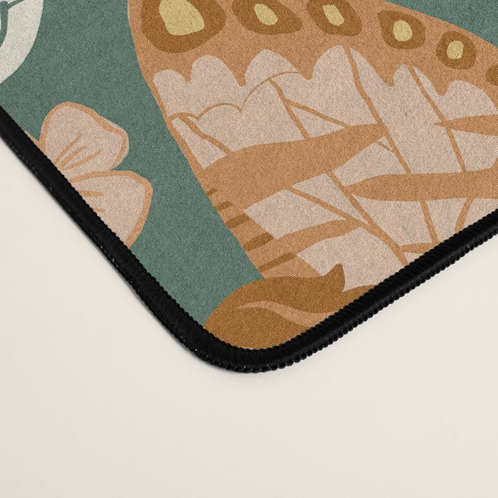 Butterfly Unicorns Frolicking in the Garden - Dark Desk Mat Gallery Image 4