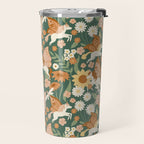 Butterfly Unicorns Frolicking in the Garden - Dark Travel Mug Gallery Image 2
