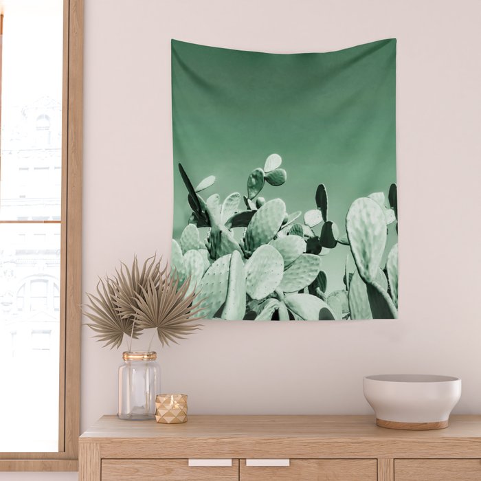 Cactus prickly pear Wall Tapestry Gallery Image 2