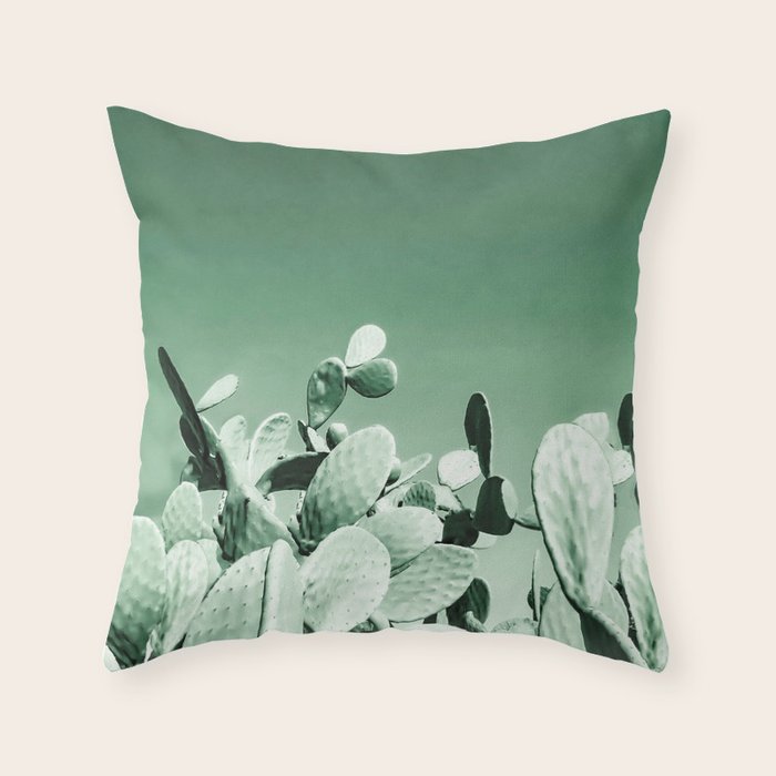Cactus prickly pear Throw Pillow Gallery Image 1