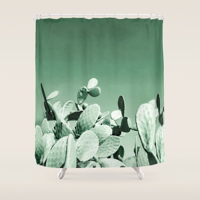 Cactus prickly pear Shower Curtain Gallery Image 1