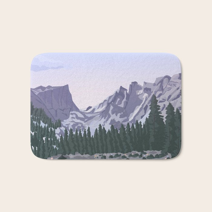 Rocky Mountain National Park Poster, Colorado, USA, Denver, Rocky Mountains, National Parks Bath Mat Gallery Image 1