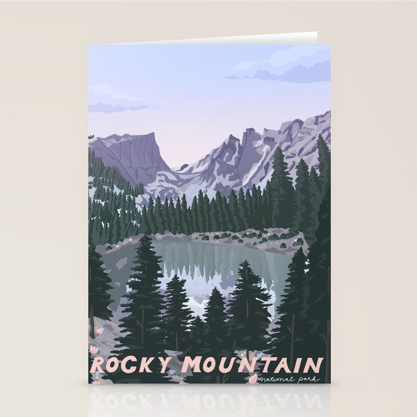Rocky Mountain National Park Poster, Colorado, USA, Denver, Rocky Mountains, National Parks Stationery Card Gallery Image 2