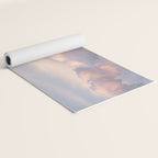 Blush pink clouds in Norway, and dreamy pink and pastel blue - summer sunset nature photography Yoga Mat Gallery Image 2