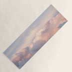 Blush pink clouds in Norway, and dreamy pink and pastel blue - summer sunset nature photography Yoga Mat Gallery Image 1