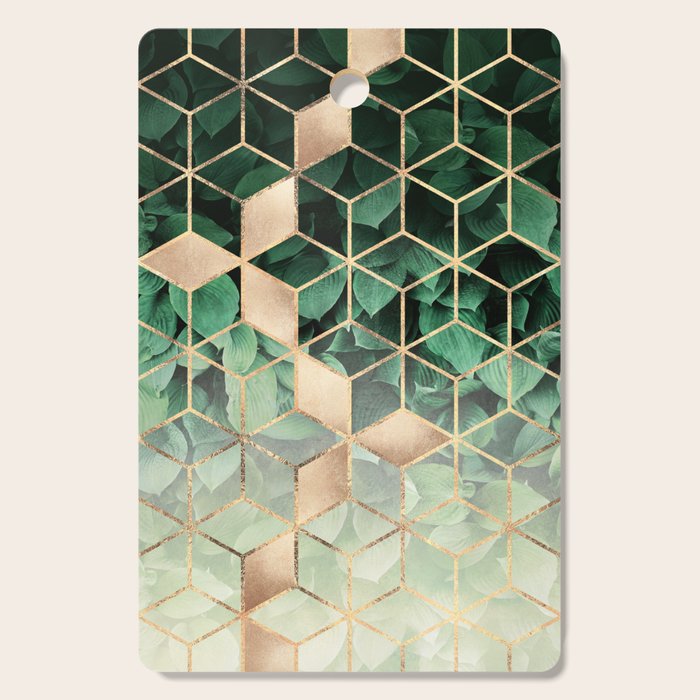 Leaves And Cubes Cutting Board Gallery Image 1