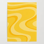 Mustard Dream Swirls Yellow Abstract Pattern Poster Gallery Image 4