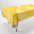 Mustard Dream Swirls Yellow Abstract Pattern Tablecloth Gallery Image 1