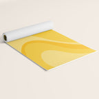 Mustard Dream Swirls Yellow Abstract Pattern Yoga Mat Gallery Image 2