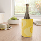 Mustard Dream Swirls Yellow Abstract Pattern Wine Chiller Gallery Image 4