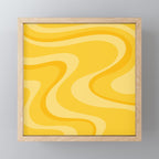 Mustard Dream Swirls Yellow Abstract Pattern Mini Art Print Gallery Image 1