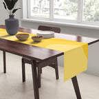 Mustard Dream Swirls Yellow Abstract Pattern Table Runner Gallery Image 2