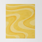 Mustard Dream Swirls Yellow Abstract Pattern Throw Blanket Gallery Image 2
