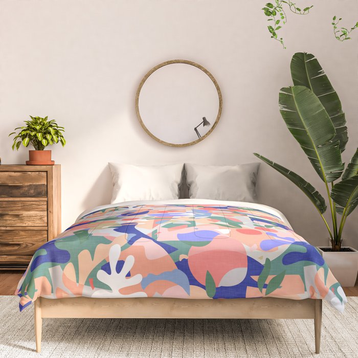Abstract Fruits and Leaves / Modern Summer Comforter Gallery Image 3