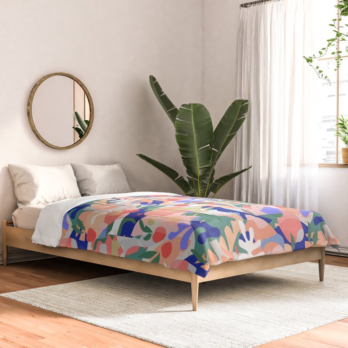 Abstract Fruits and Leaves / Modern Summer Comforter Gallery Image 2