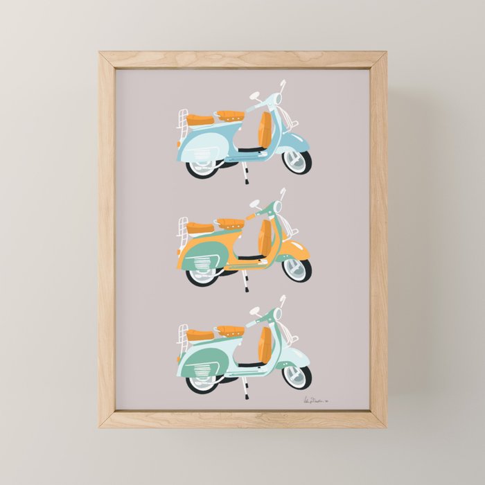 Vespa Mini Art Print Gallery Image 1