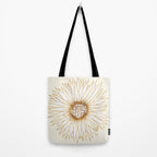 Gold Sunflower Drawing Tote Bag Gallery Image 2
