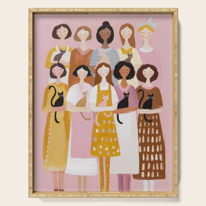 Sisterhood of Cat Lovers Serving Tray Gallery Image 1