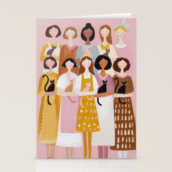 Sisterhood of Cat Lovers Stationery Card Gallery Image 2