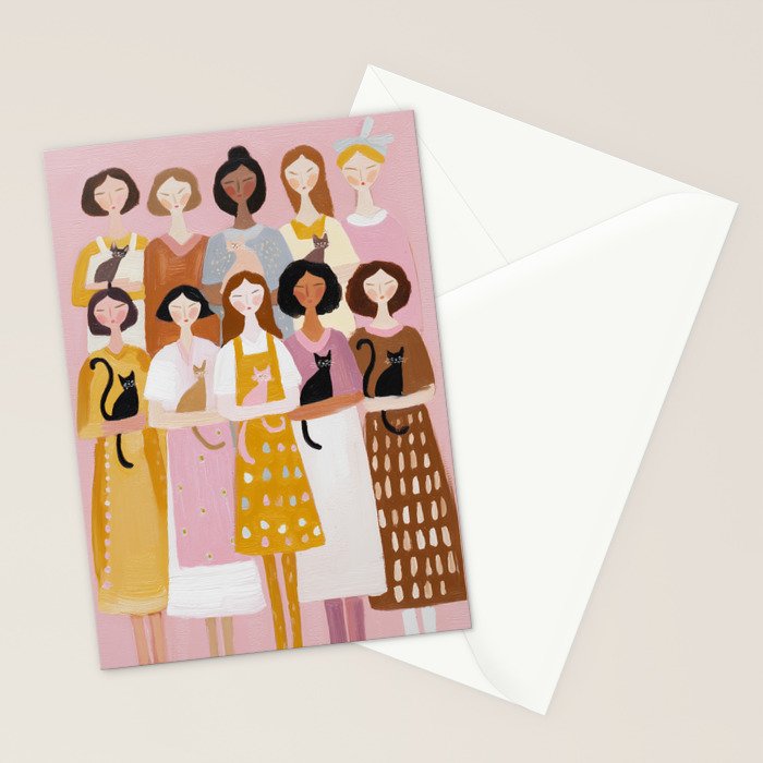 Sisterhood of Cat Lovers Stationery Card Gallery Image 2