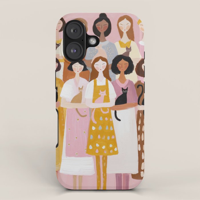 Sisterhood of Cat Lovers iPhone Case Gallery Image 1