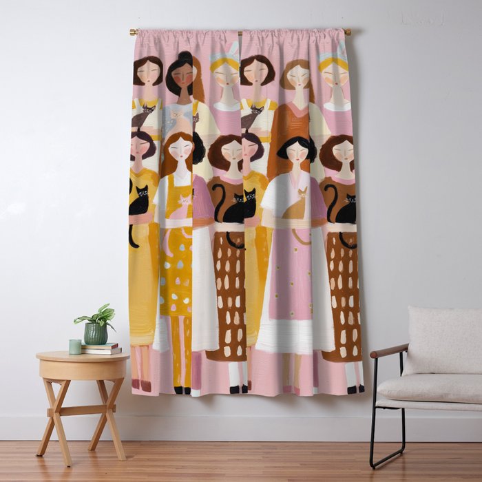 Sisterhood of Cat Lovers Window Curtain Gallery Image 5