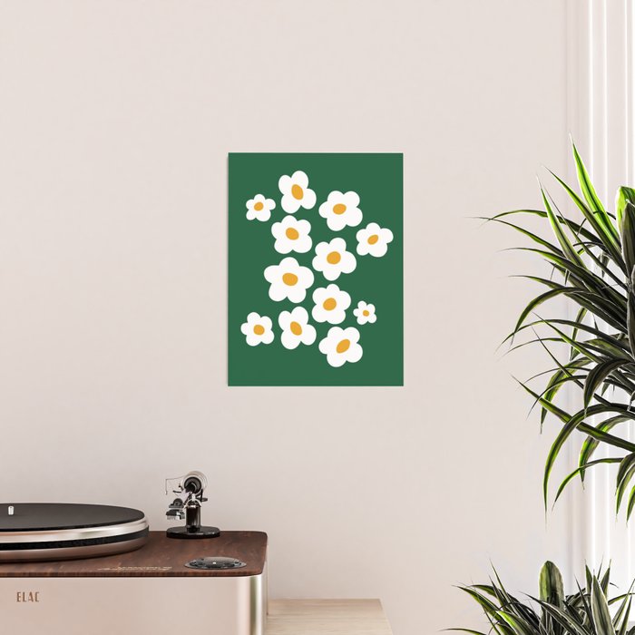 Retro spring flower nature drawing Poster Gallery Image 2