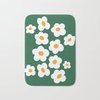 Retro spring flower nature drawing Bath Mat Gallery Image 1