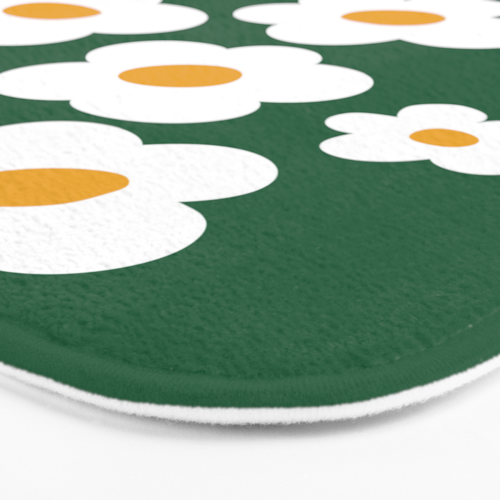 Retro spring flower nature drawing Bath Mat Gallery Image 3